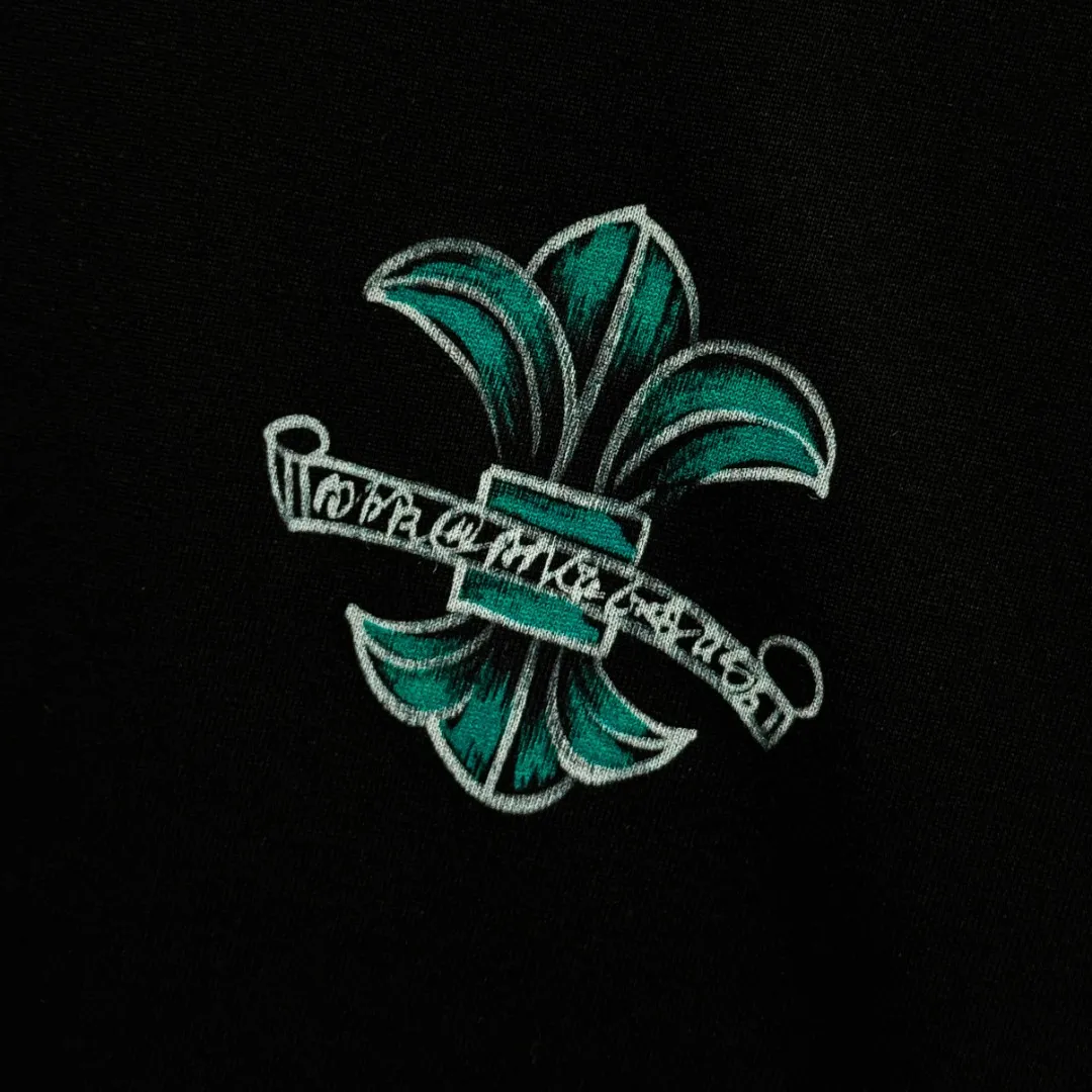 P170 Chrome Hearts* Chrome Hearts are made of 320g double yarn fabric, 1*1 Solona rib, imported digital front and rear white ink direct injection, loose version, same style for men and women. Color: Black White Size: XS S M L